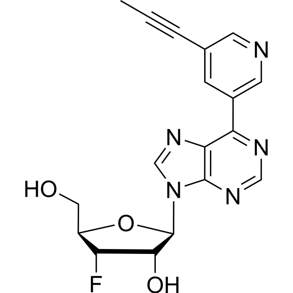 9-(3-Deoxy-3-fluoro-β-D-ribofuranosyl)-6-[5-(propyn-1-yl)pyridin-3-yl]purine 1612191-95-3